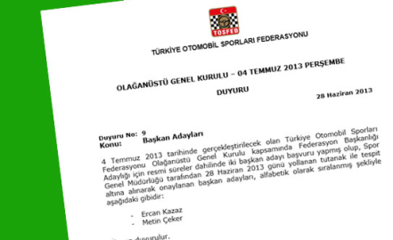 SGM başkan adaylarını onadı