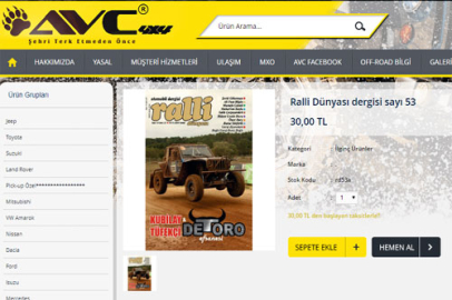 AVC’de rafta ve webde satışta