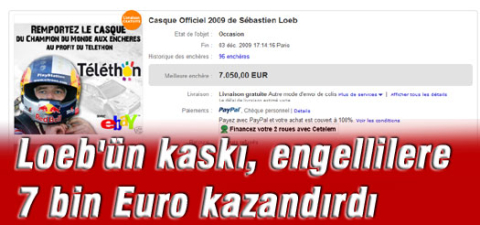 2009 | Loeb’ün kaskı 7500 Euro’ya satıldı