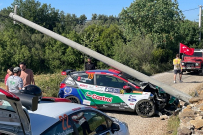 Bodrum'da kaza, ralli durdu