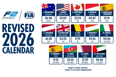 Formula 2 için Kuzey Amerika’da iki yarış